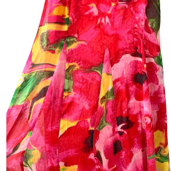 BB Dakota Deklyn Fuchsia Floral Print Maxi Dress XS Extra Small - Picture 7 of 11